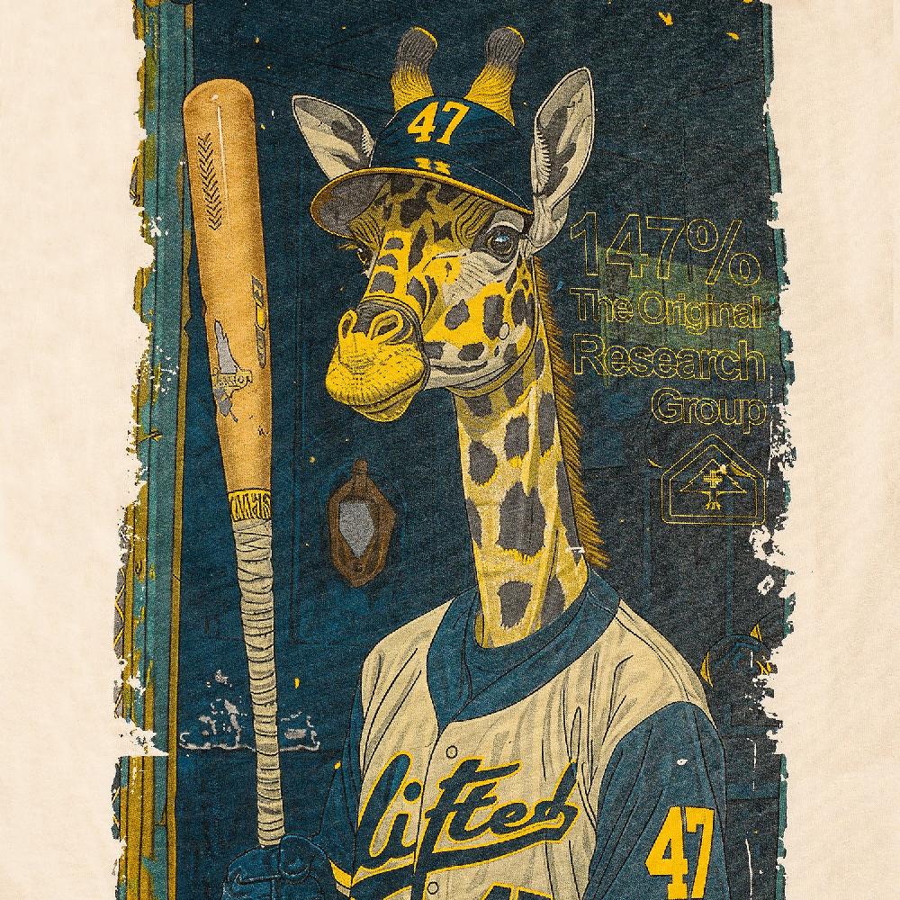 Lrg GIRAFFE DUGOUT SS TEE