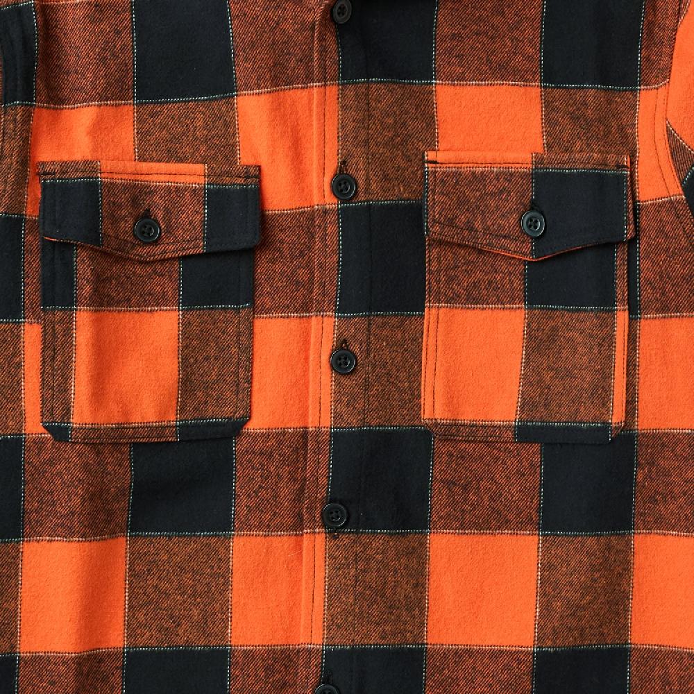 Lrg HARVEST TREES HOODED FLANNEL