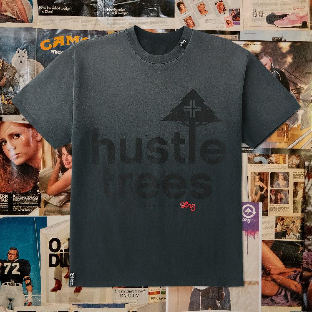 Lrg HUSTLE TREES LOGO TEE