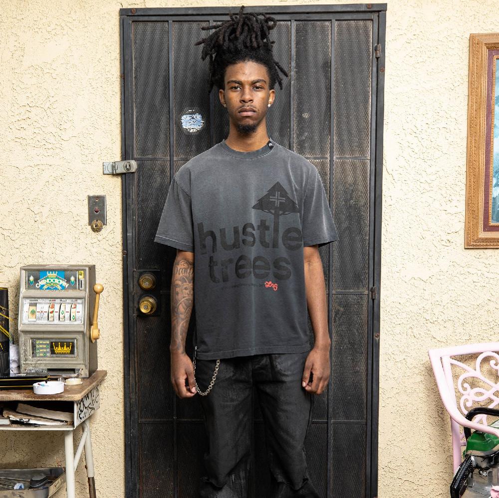 Lrg HUSTLE TREES LOGO TEE