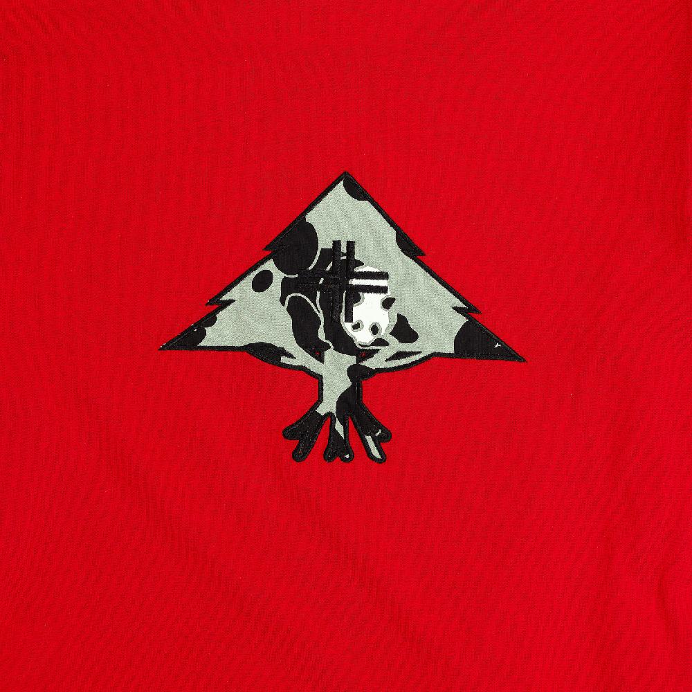 Lrg TREE PANDA LEGACY SS KNIT Red