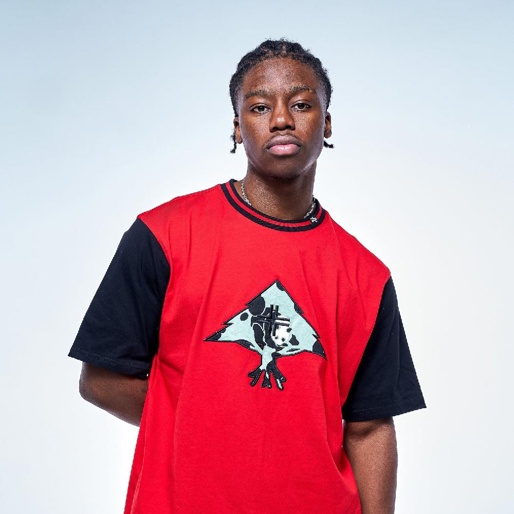 Lrg TREE PANDA LEGACY SS KNIT Red
