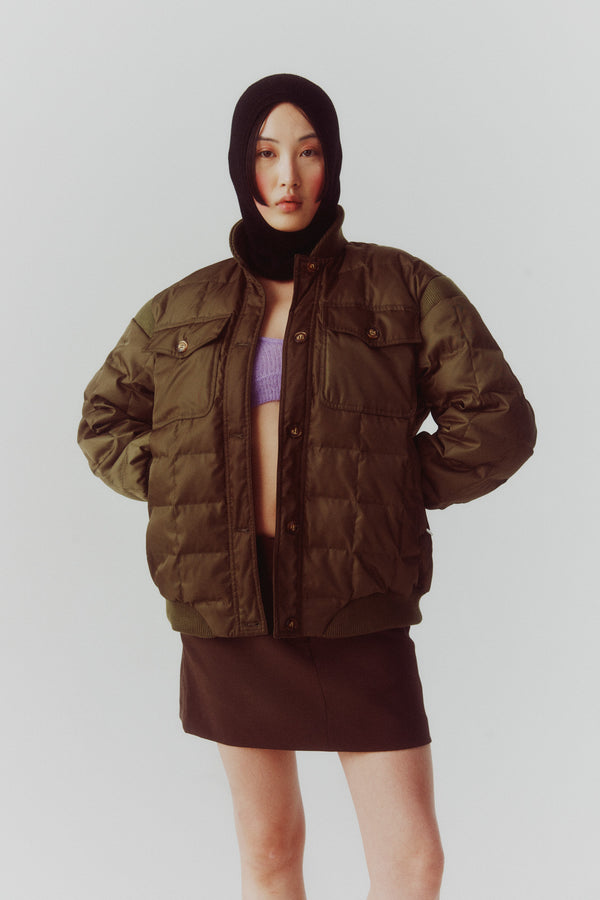 lu mei COLYERS JACKET - POLYWOOL TWILL Green