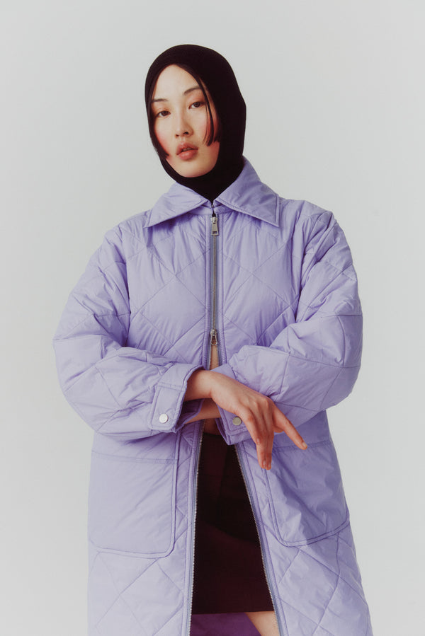 Lu Mei LONGFORD COAT - NYLON Lavender
