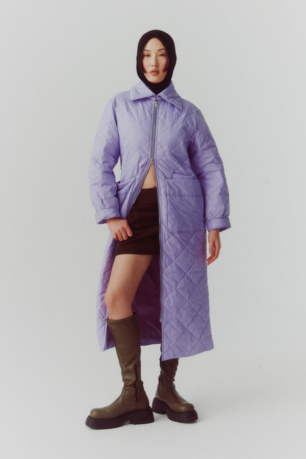 lu mei LONGFORD COAT - NYLON Lavender