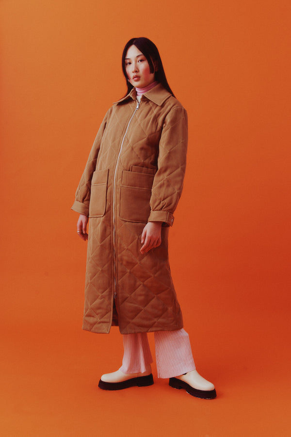Lu Mei LONGFORD COAT - WOOL Camel