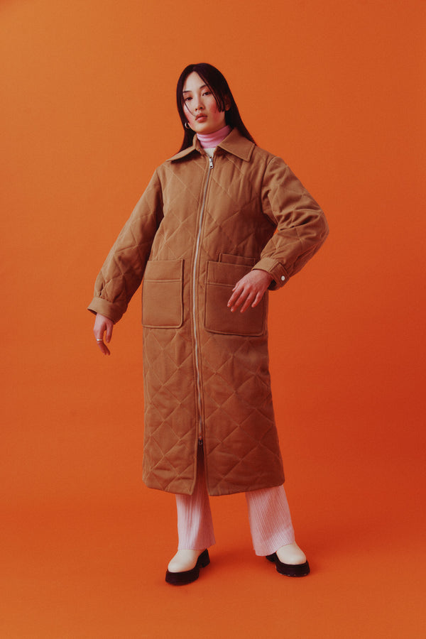 lu mei LONGFORD COAT - WOOL Camel