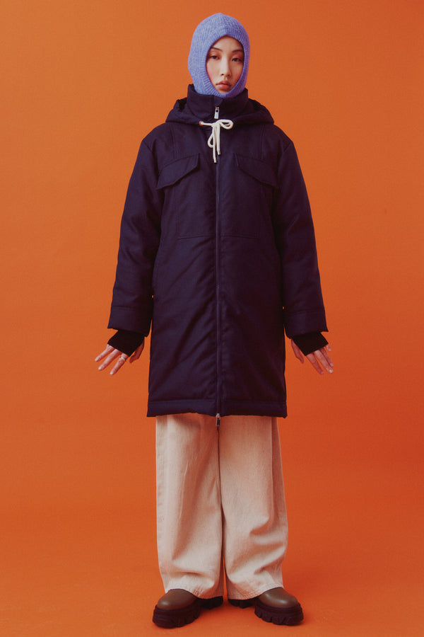 lu mei NORWOOD COAT - RIPSTOP NYLON Navy