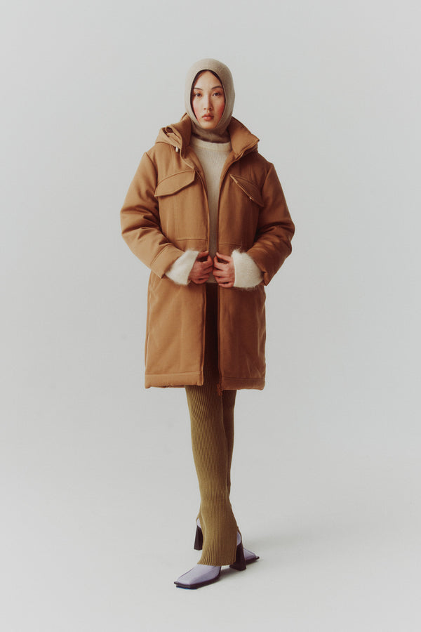 lu mei NORWOOD COAT - WOOL Camel