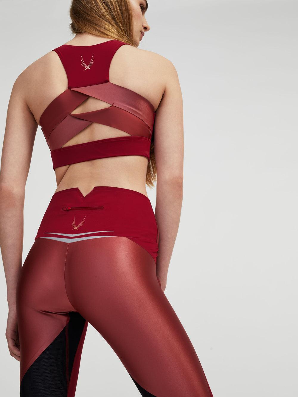 Lucas Hugh Axis Leggings Garnet