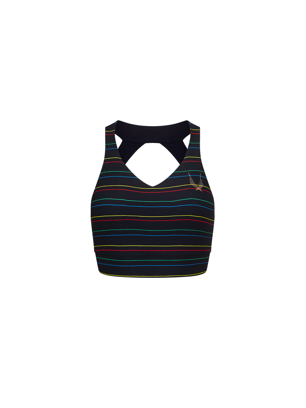 Lucas Hugh Dynamo Sports Bra Black Pinstripe