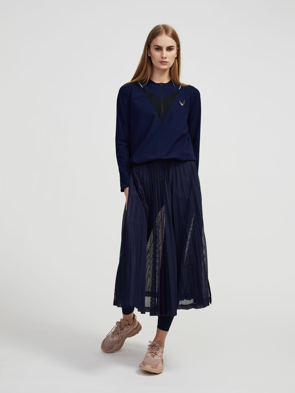 Lucas Hugh Pivot Pleated Skirt Midnight