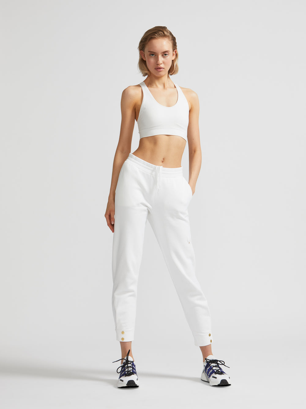 lucas hugh Technical Knit Sports Bra white