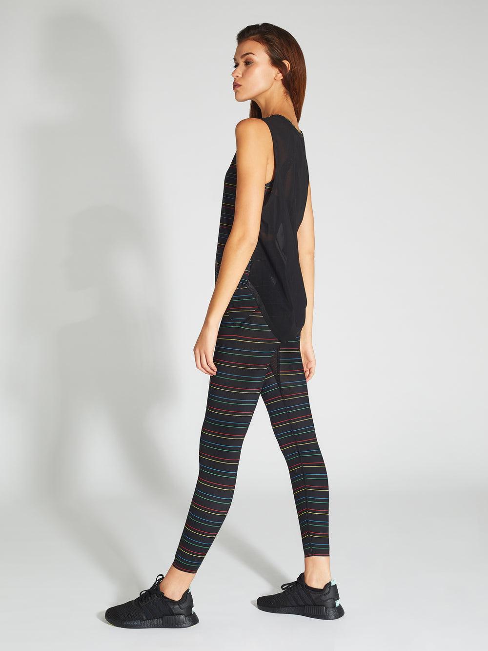 lucas hugh Tilt Running Tank black pinstripe