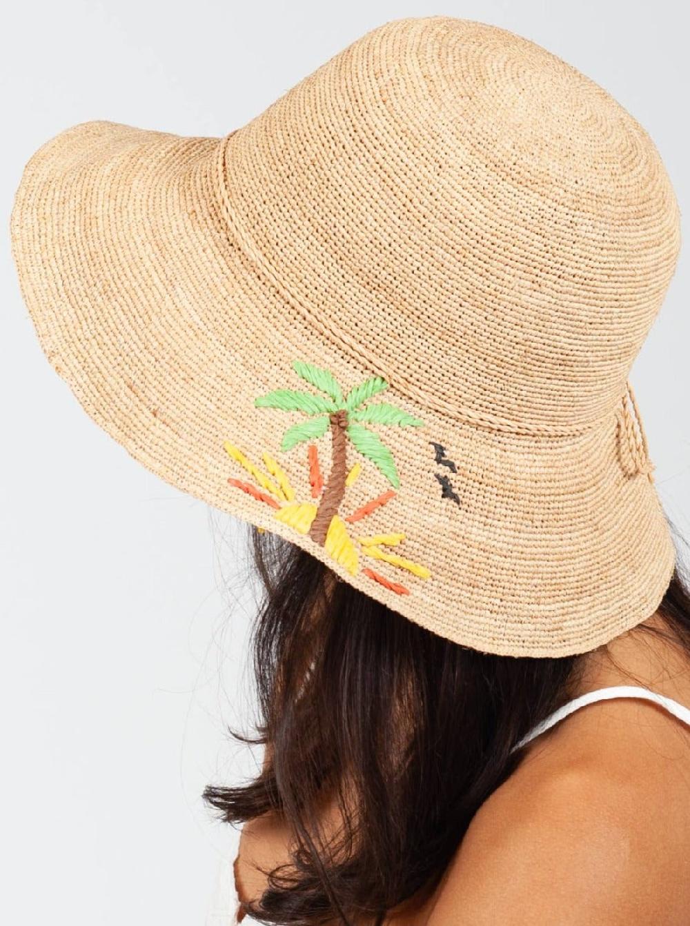 lucca couture CRAFT HAND CROCHET HAT-TROPICAL MOTIF