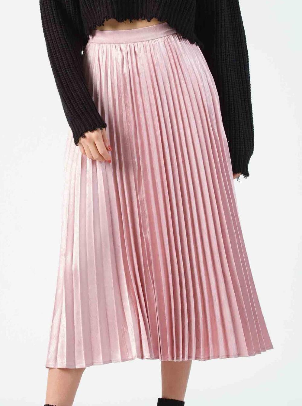 lucca couture KORBEL PLEATED MIDI SKIRT-MAUVE ZEBRA