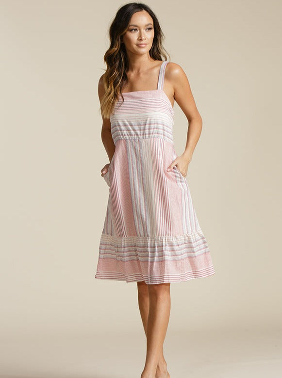 lucca couture ANGELINA RUFFLE DRESS-FIREWORK RED