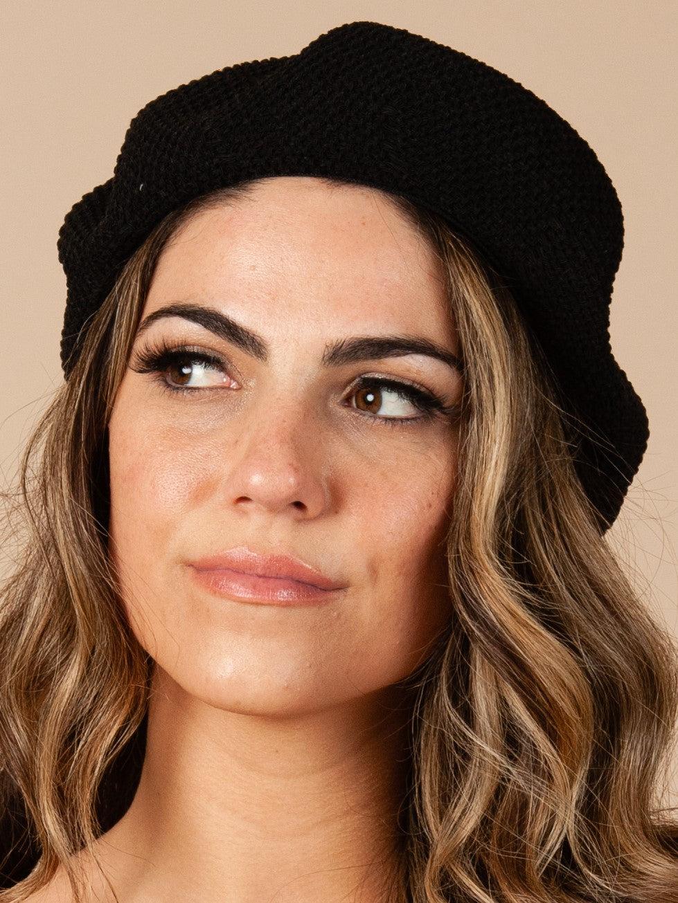 lucca couture ANGELIQUE BERET-BLACK