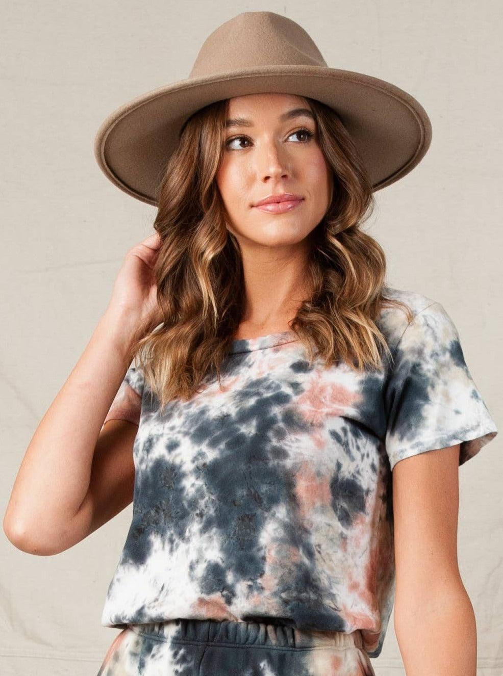 lucca couture ASHERA TEE-MARBLE TIE DYE