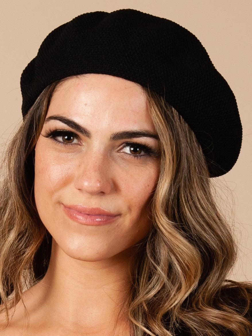 lucca couture AUBREE BERET-BLACK