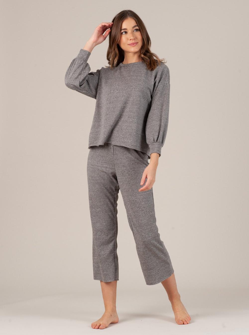 lucca couture AUBRETTE SWEATPANT SET-GREY