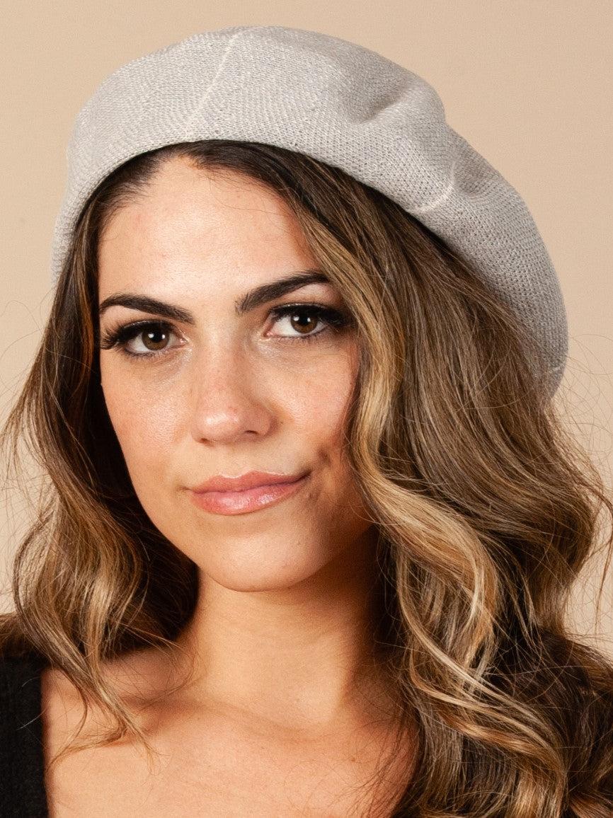 lucca couture AVELAINE KNIT BERET-DOVE