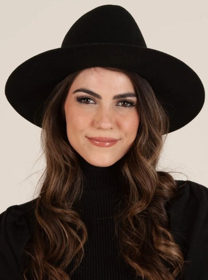 lucca couture BESSIE WOOL HAT-BLACK