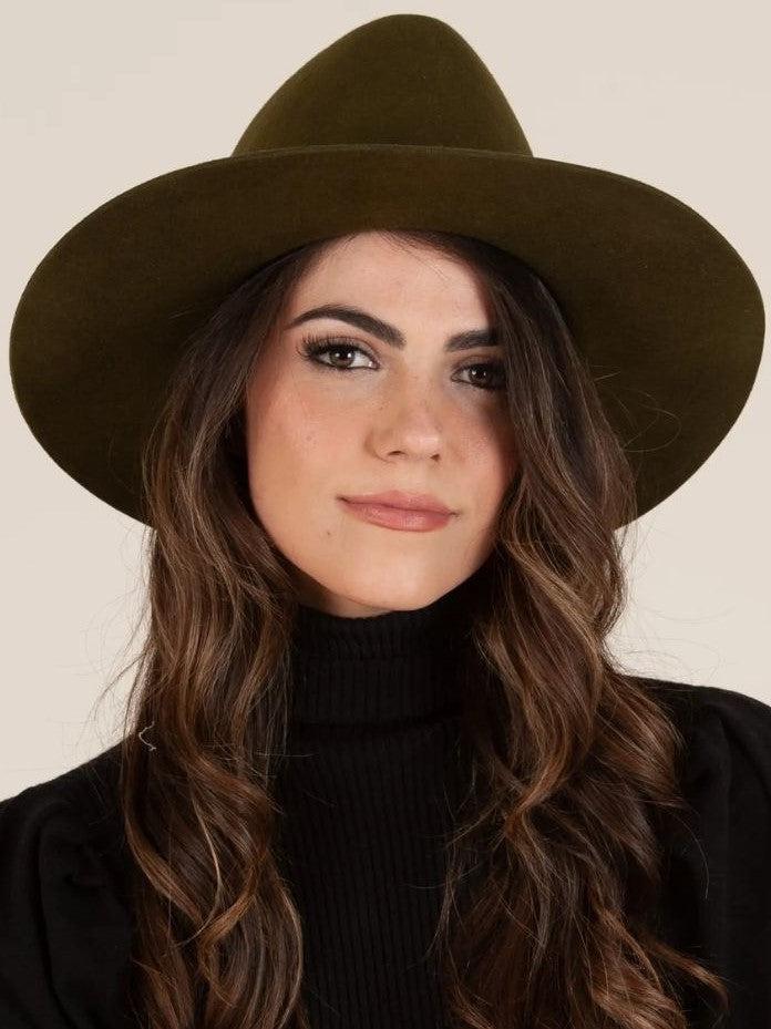 lucca couture BESSIE WOOL HAT-OLIVE