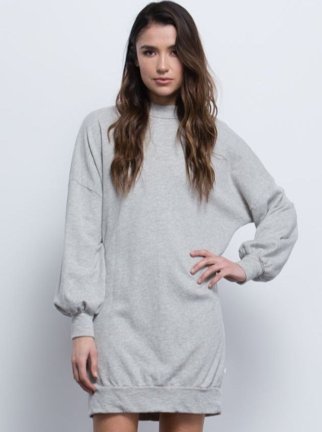 lucca couture BETHANY SWEATER DRESS-H. GREY