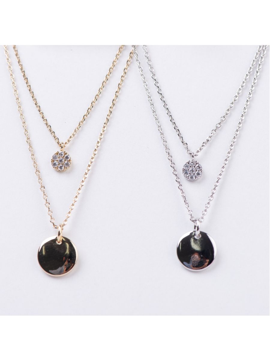 lucca couture BLAIRE DUO PENDANT NECKLACE