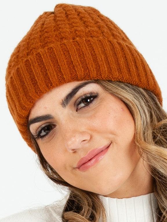 lucca couture BOLIVAR II TWIST RIBBED BEANIE-ANISE