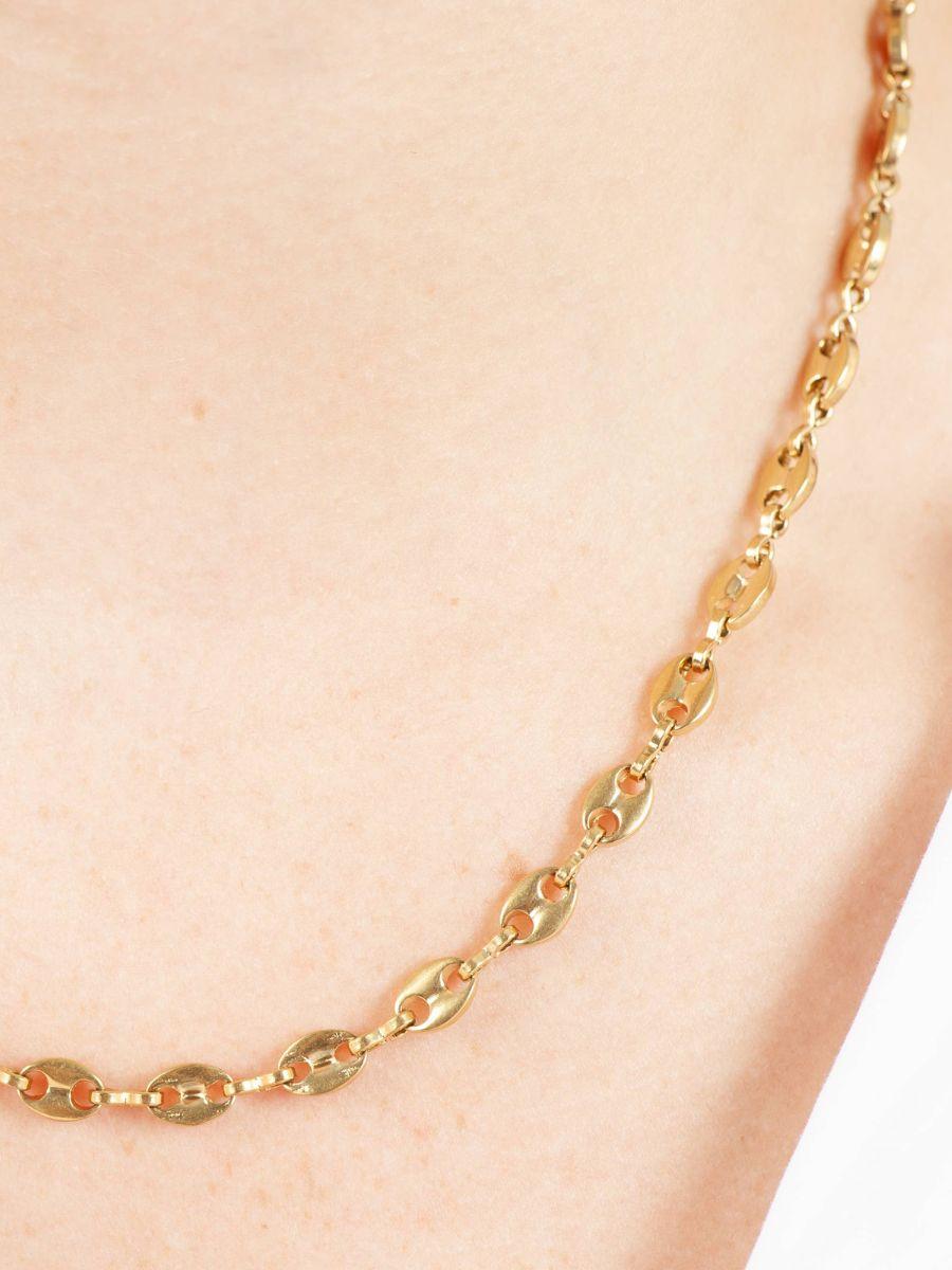 lucca couture BUTTONLINK CHAIN NECKLACE