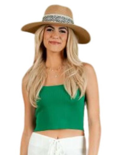 lucca couture CALENDULA KNIT TANK-KELLY GREEN