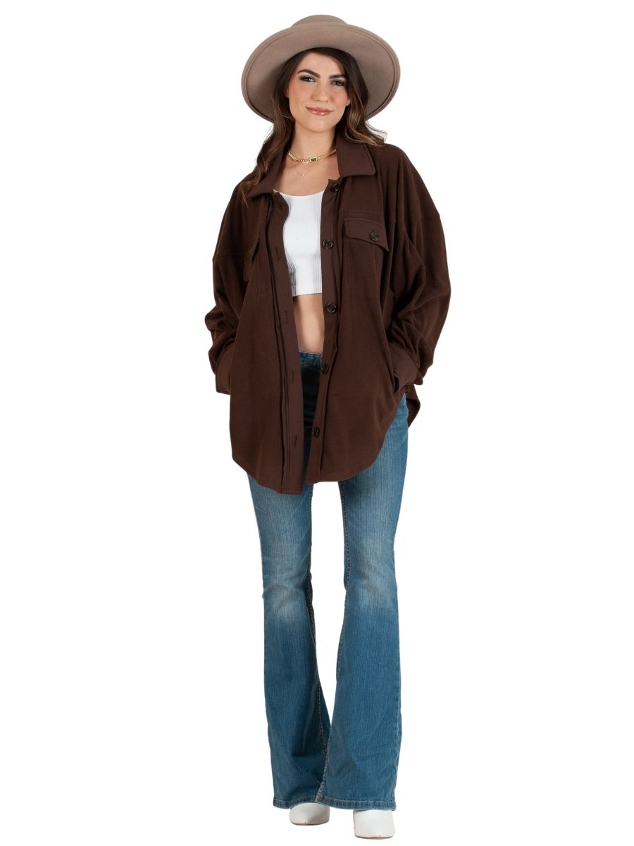lucca couture CALLIE SLOUCHY SHACKET-CACAO