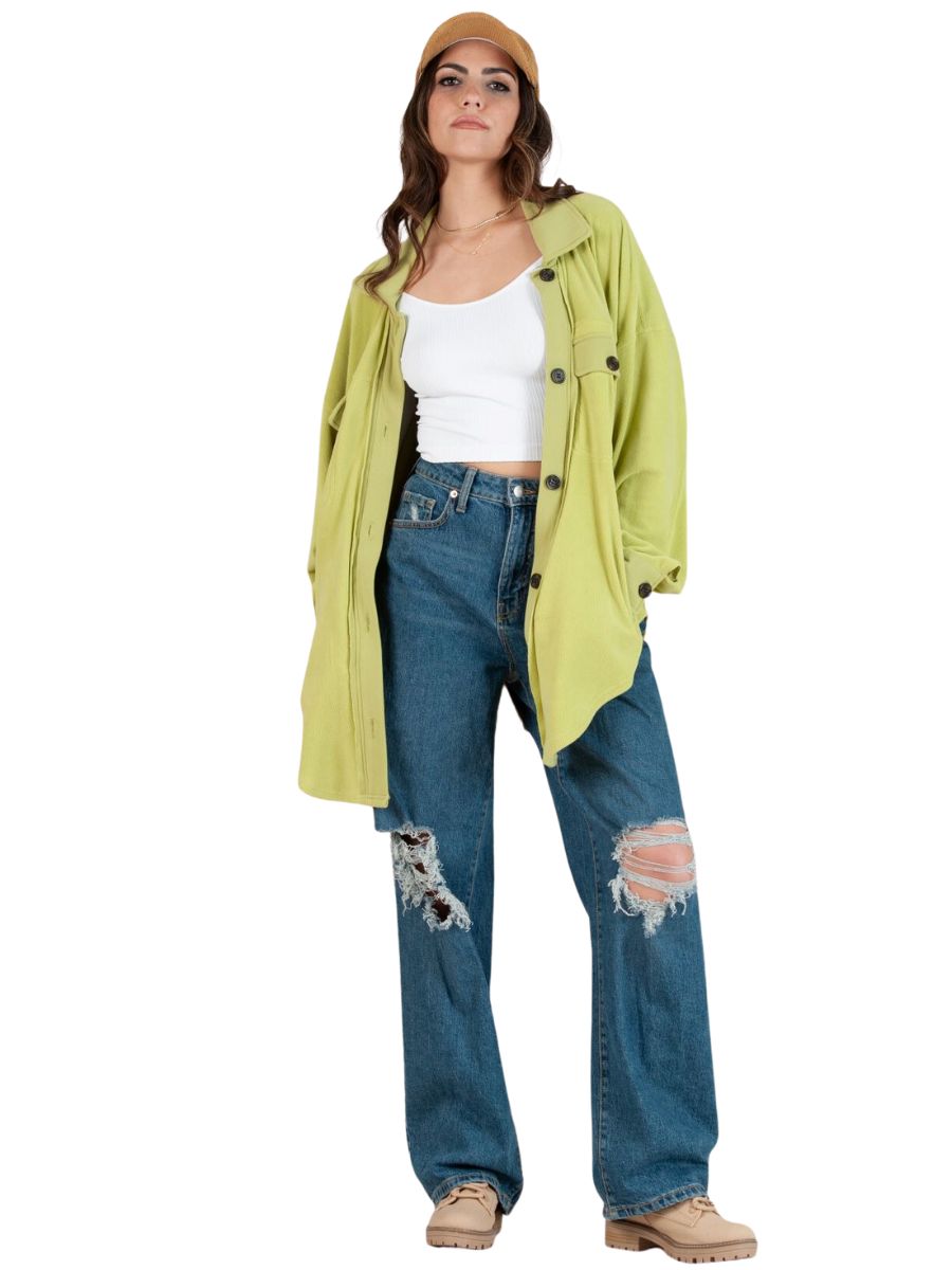 lucca couture CALLIE SLOUCHY SHACKET-LIME
