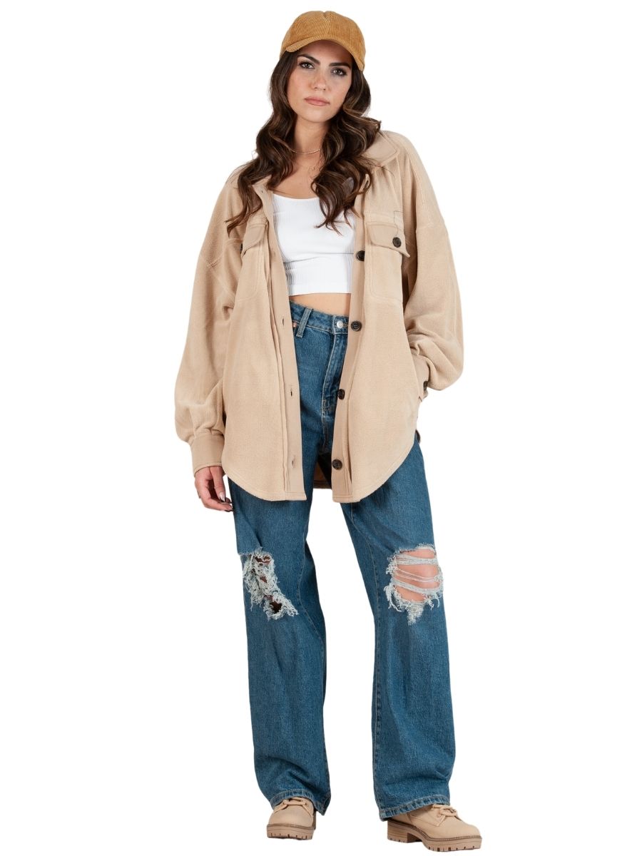 lucca couture CALLIE SLOUCHY SHACKET-TAUPE