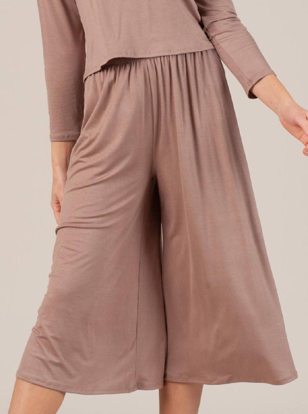lucca couture CALYPSO CULOTTE PANT-BROWN