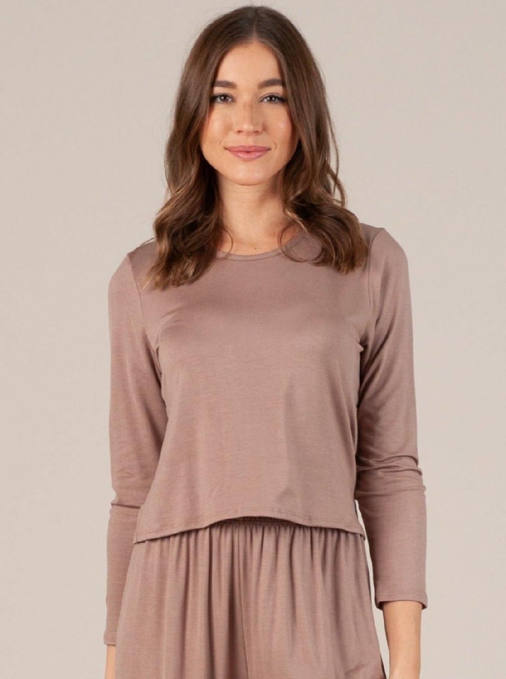 lucca couture CALYPSO TOP-BROWN
