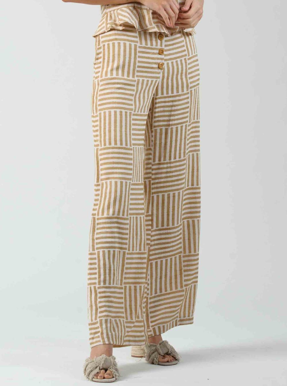 lucca couture CALYTRIX PANTS-GRANOLA STRIPE