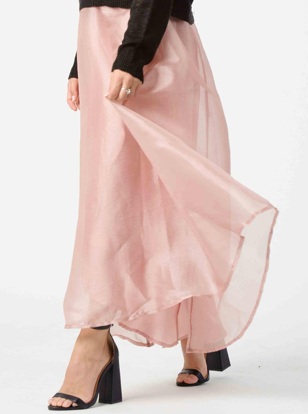 lucca couture CARRIE ORGANZA SKIRT-BLUSH