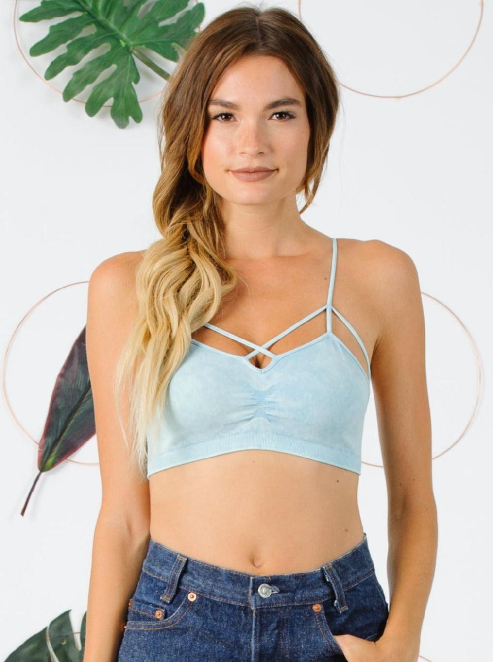 lucca couture CASEY BRALETTE-BLUE