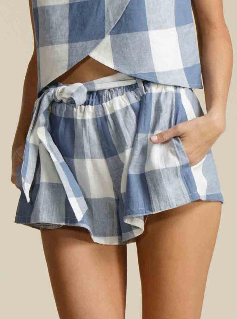 lucca couture CATALINA SHORTS-COASTAL BLUE