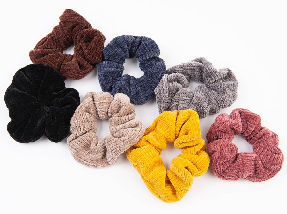 lucca couture CHENILLE RIBBY SCRUNCHIE