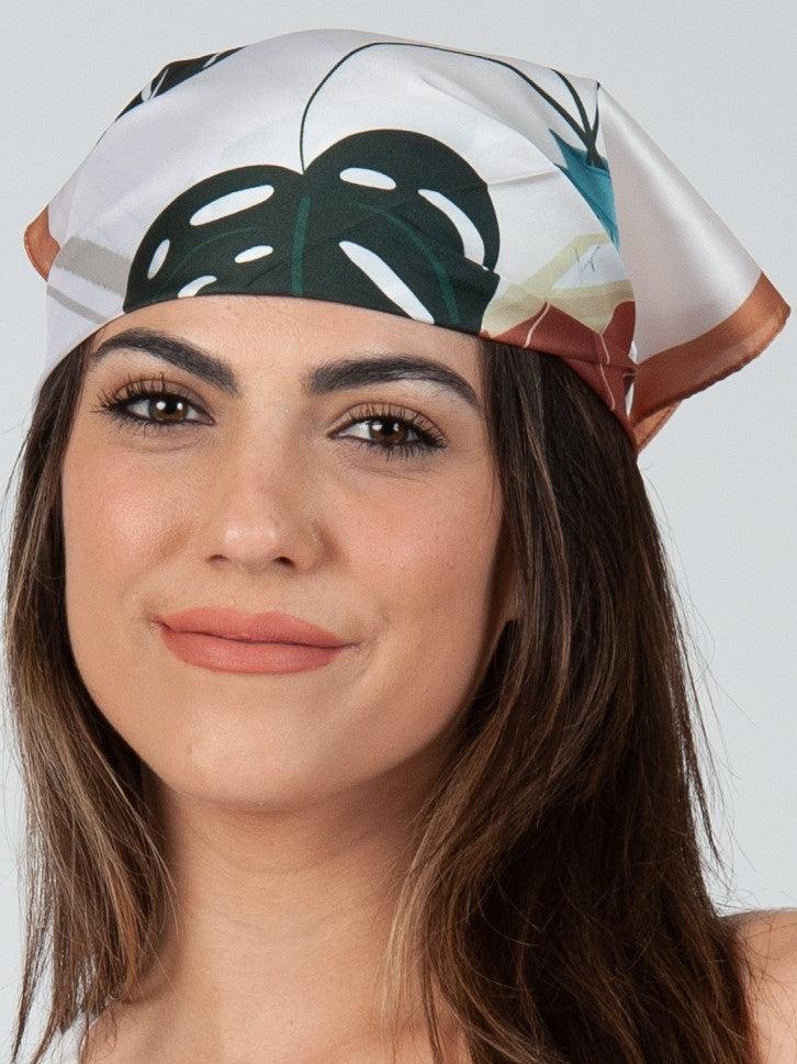 lucca couture CHER SATIN SCARF-PALM