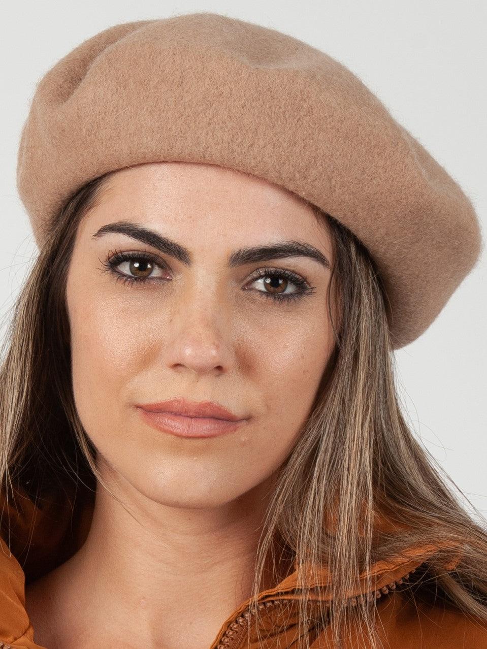 lucca couture CHERIE CLASSIC BERET-TAN