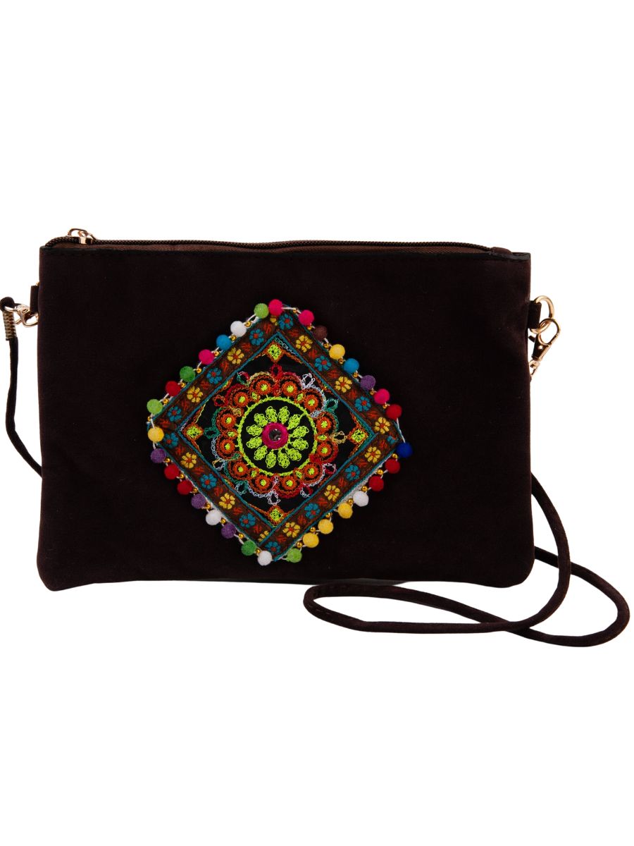 lucca couture CHUMASH PURSE-BROWN