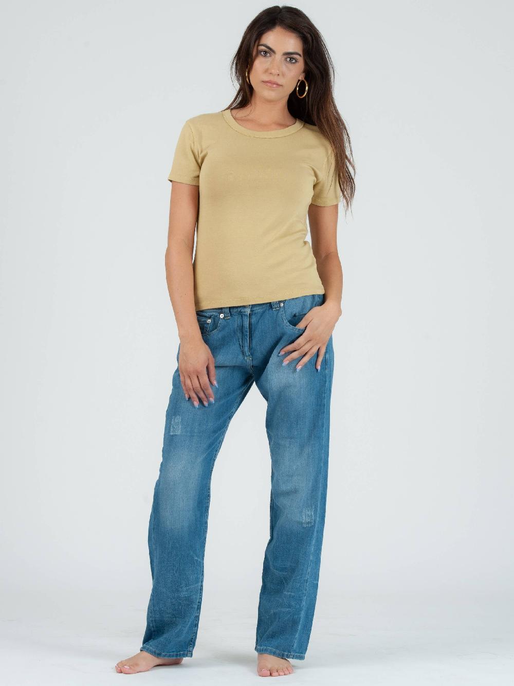 lucca couture CINDY CLASSIC ROUND NECK TEE-CITRON