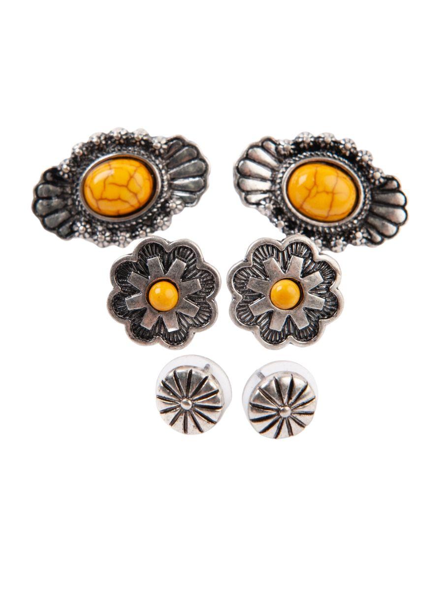 lucca couture CITLALI EARRINGS-SET OF 3