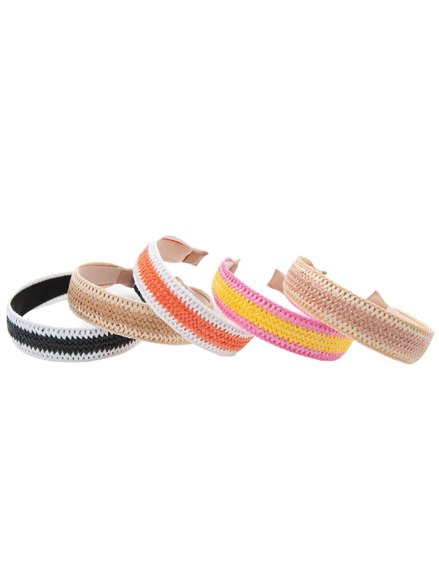 lucca couture COLORBLOCKED WICKER HEADBAND