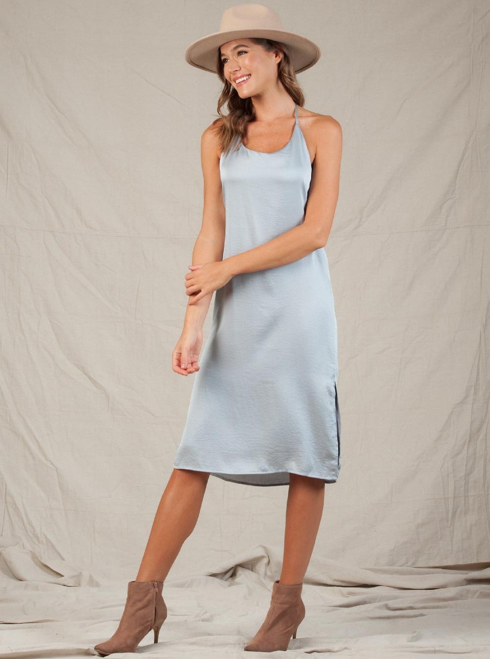 lucca couture CONSTANTIA DRESS-ICE GRAY